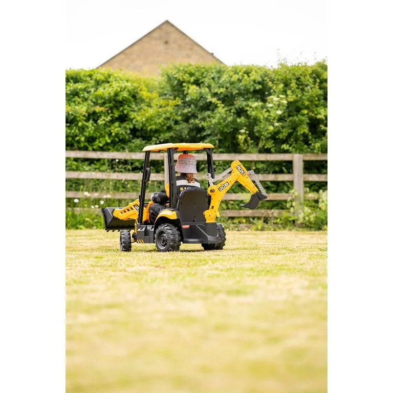 12V Kids Ride on Excavator/Digger, JCB Battery Powered Electric Tractor with Remote Control Ages 3-6