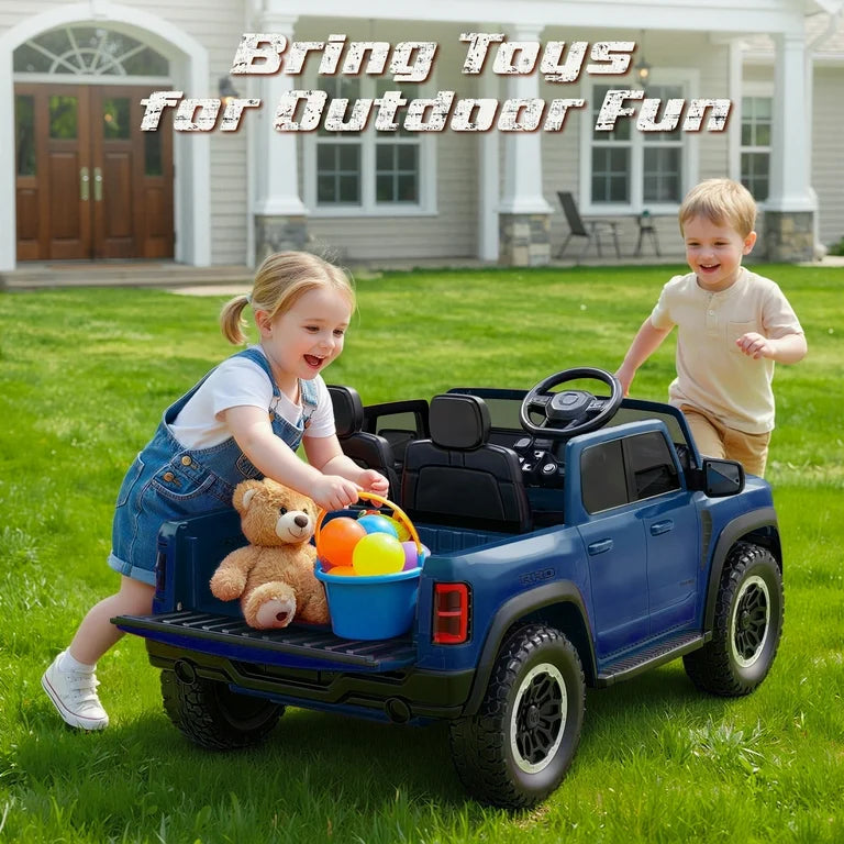 24V Ram Ride on Car 2 Seater for Big Kids, Ram 1500 RHO Battery Powered Ride on Toy with Remote Control