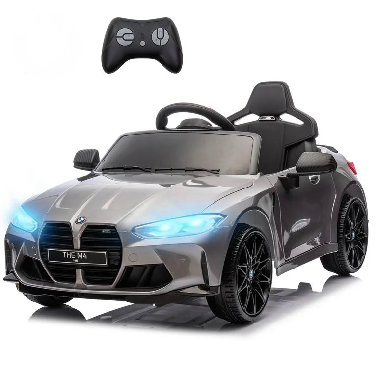 24V Kids Ride On BMW M4 Toy Car with Remote Control, Kids Aged 2+, Silver