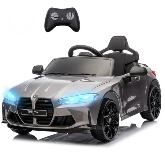 24V Kids Ride On BMW M4 Toy Car with Remote Control, Kids Aged 2+, Silver