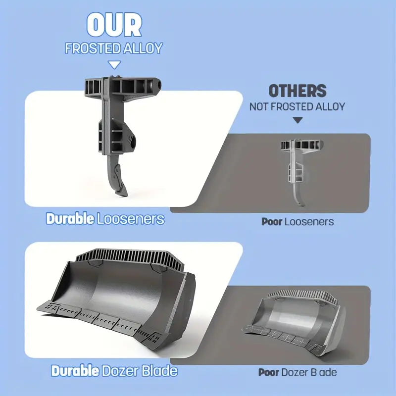 RC Bulldozer, Remote Control 9-Channel RC Construction Toy Vehicle, alloy/plastic