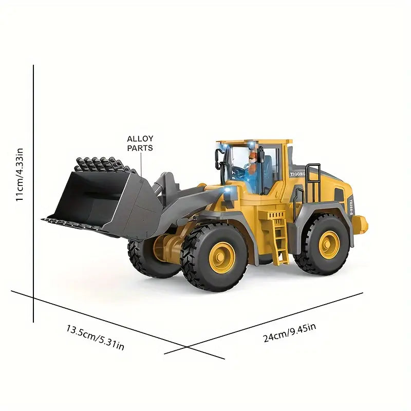 RC Loader, Remote Control 9-Channel RC Construction Toy Vehicle, alloy/plastic