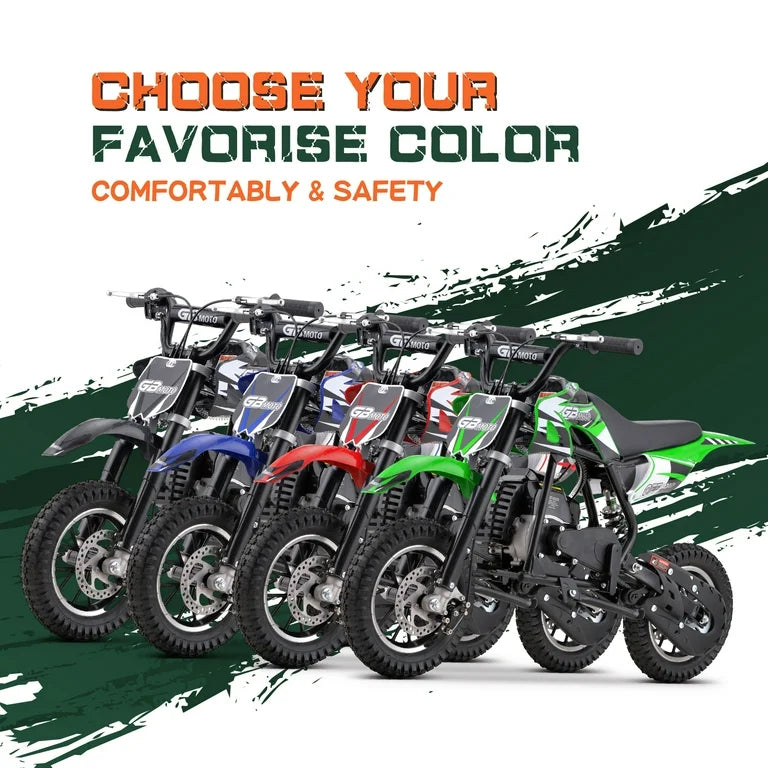 Kids Mini 49CC Gas Dirt Bike-2 Stroke Ride on Bike