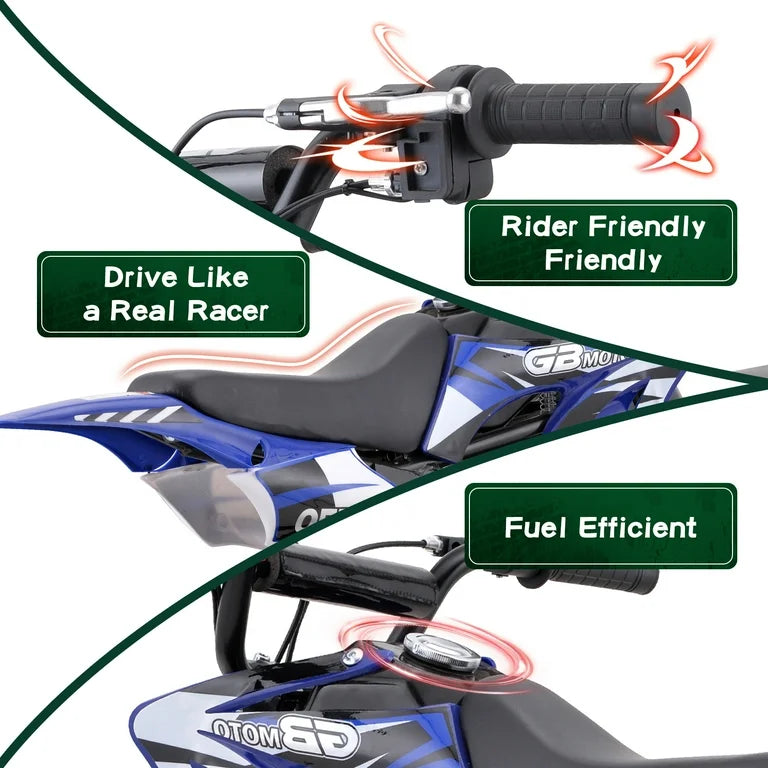 Kids Mini 49CC Gas Dirt Bike-2 Stroke Ride on Bike