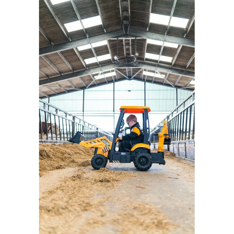 12V Kids Ride on Excavator/Digger, JCB Battery Powered Electric Tractor with Remote Control Ages 3-6